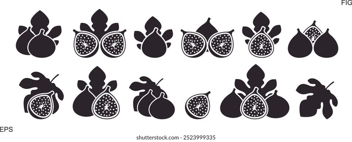 Fig logo. Isolated fig on white background