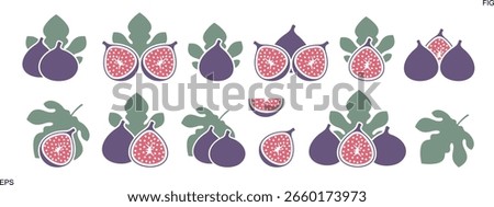 Fig logo. Isolated fig on white background