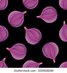 fig seamless doodle pattern