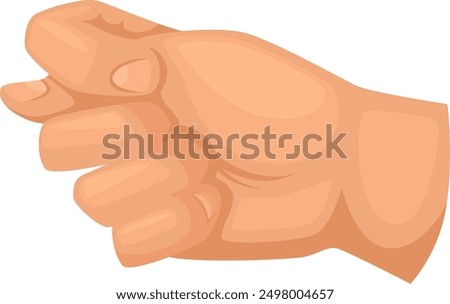 Fig sign color icon. Offensive hand gesture