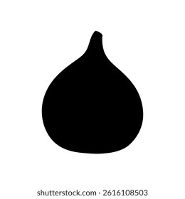 Fig silhouette vector flat illustration design.