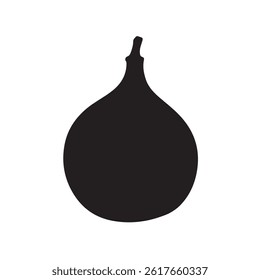 Fig silhouette vector flat illustration design