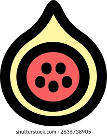 Fig Slice filled icon design style
