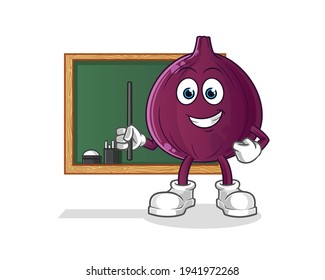 fig teacher vector. cartoon character
