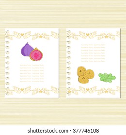 Fig. Template. Menu. Sketch.