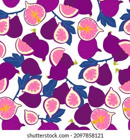 Abb. tropische Fruchtnahtlose Muster in handgezeichnet Stil. Vegetarisches Essen, Vektorgrafik wiederholen Hintergrund für bunte Sommergewebe.
