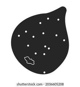 Fig vector icon.Black vector icon isolated on white background fig.