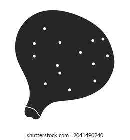 Fig vector icon.Black vector icon isolated on white background fig.