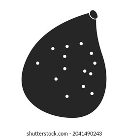 Fig vector icon.Black vector icon isolated on white background fig.