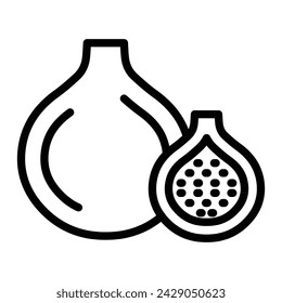 Fig Vector Line Icon Design