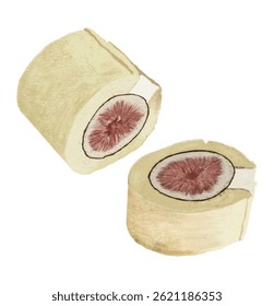fig chantilly rolo bolo sobremesa comida