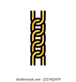 figaro chain color icon vector. figaro chain sign. isolated symbol illustration