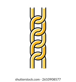 figaro chain color icon vector. figaro chain sign. isolated symbol illustration