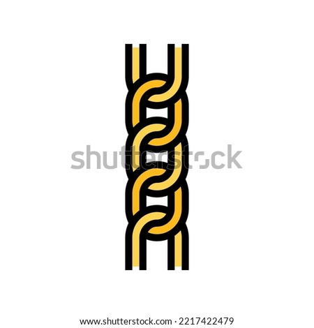 figaro chain color icon vector. figaro chain sign. isolated symbol illustration