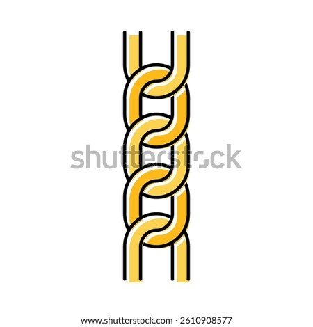 figaro chain color icon vector. figaro chain sign. isolated symbol illustration