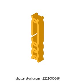 figaro chain isometric icon vector. figaro chain sign. isolated symbol illustration