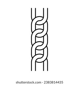 figaro chain line icon vector. figaro chain sign. isolated contour symbol black illustration