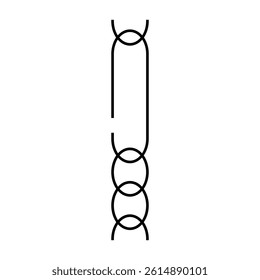 figaro chain line icon vector. figaro chain sign. isolated symbol illustration