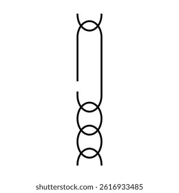 figaro chain line icon vector. figaro chain sign. isolated contour symbol black illustration