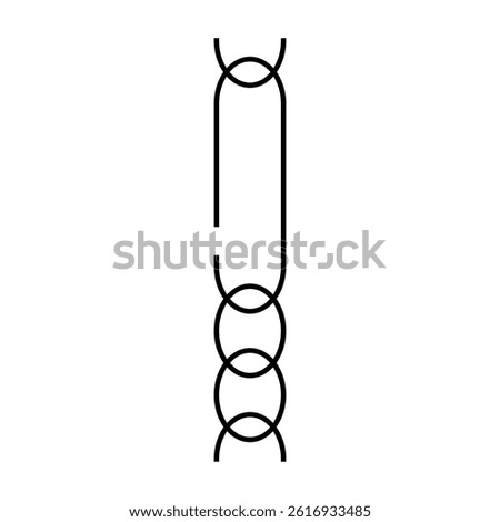 figaro chain line icon vector. figaro chain sign. isolated contour symbol black illustration