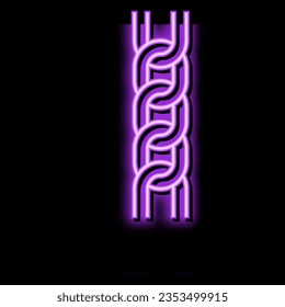 figaro chain neon light sign vector. figaro chain illustration