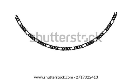 Figaro Chain symbol, black isolated silhouette