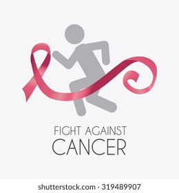 Fight against breast cancer campaign design, vector illustration eps10