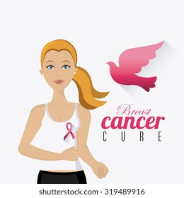Fight against breast cancer campaign design, vector illustration eps10
