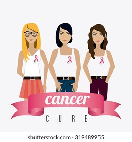 Fight against breast cancer campaign design, vector illustration eps10