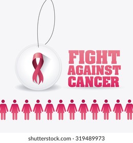 Fight against breast cancer campaign design, vector illustration eps10