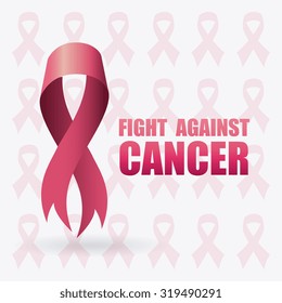 Fight against breast cancer campaign design, vector illustration eps10