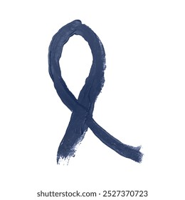 Fight against cancer hand drawn pained symbol