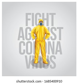 Fight Against The corona Virus. The Medical Heroes and their medical kit.