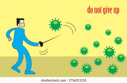 fight against corona virus poster 

