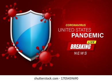 Fight against coronavirus covid-19 on Pandemic emergency breaking news concept