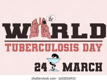 fight against deadly infection. tuberculosis day. vector illustration