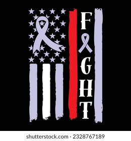 Fight Awareness American Flag T-shirt Design