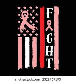 Fight Awareness American Flag T-shirt Design