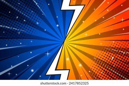 Fight background comic style design. Vector illustration