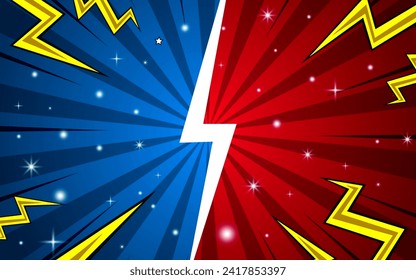Fight background comic style design. Vector illustration