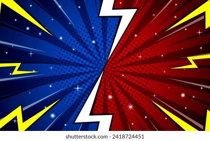 Fight background comic style design. Vector illustration