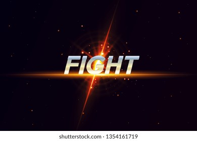 Fight background. Logo for sports and fight competition. Vector illustration.