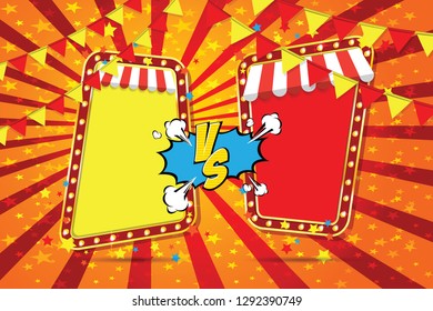 Fight backgrounds comics style design. Vector illustration.