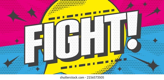 Fight battle banner template for event promotion. Great fight announcement poster vector illustration for business, marketing and commerce special offer