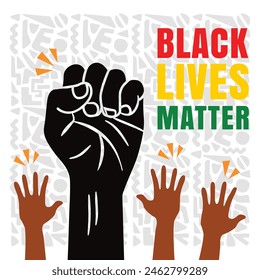 Fight for Black Awareness Day vector illustrations