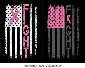 Fight Breast Cancer Awareness Flag Design