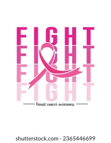 Fight breast cancer awareness ribbon design svg