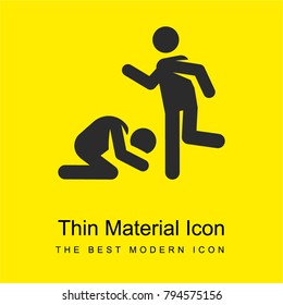 Fight bright yellow material minimal icon or logo design