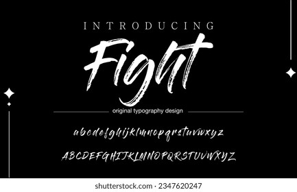 Fight BRUSH Signature Font Calligraphy Logotype Script Brush Font Type Font lettering handwritten