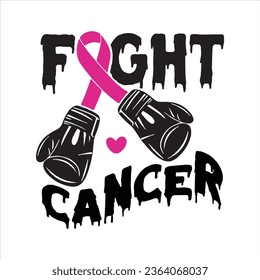 Fight Cancer Awareness Ribbon Shirt design svg